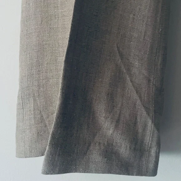 NWT MICHAEL Michael Kors Size 0 Flax Linen Wide-leg Trousers - Picture 3 of 12